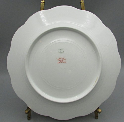 Haviland Luncheon Plate(s) - Purple Roses/Blue Flowers-Schleiger 271L - Picture 4 of 5