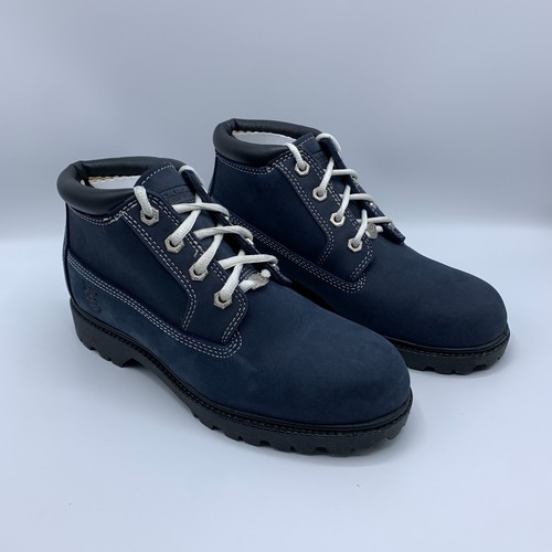 Timberland Nellie Chukka Stiefel Damen US Größe 7W Nubuk Blau Leder Wasserdicht
