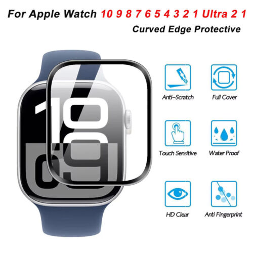 Screen Protector For Apple Watch 10 46mm 42mm Full Cover Film Soft Film For IWat - Picture 13 of 39