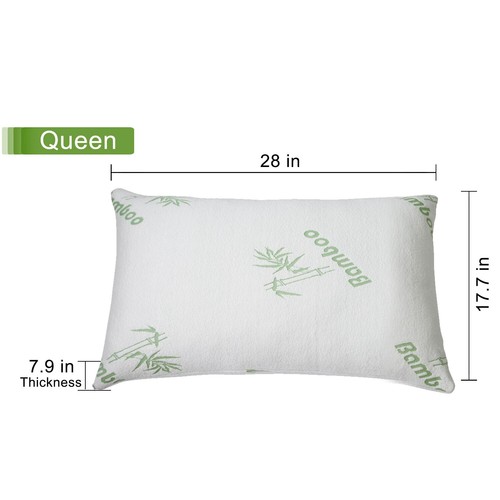 Luxury Shredded Pillow Bamboo Memory Foam Pillow For Sleeping Bed Soft Pillow US - Picture 14 of 15
