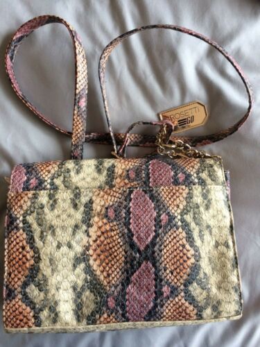 Rosetti Go Snake Skin Print Multicolor Crossbody Adjustable Strap Handbag - Picture 3 of 6