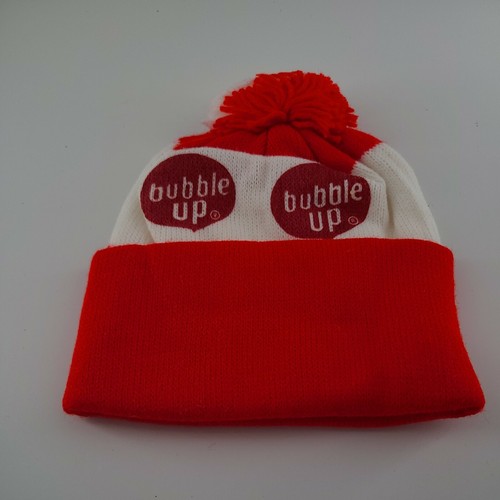 Nuevo de Lote Antiguo Bubble Up Medias Invierno Esquí Gorra Coca Cola Company EE. UU. Rojo Blanco - Imagen 2 de 2