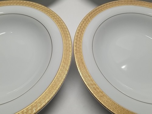 MIKASA Fine China REGENT 5863 Rim Soup Bowls 8-3/8" Lot of 4 Dishes - Picture 3 of 5