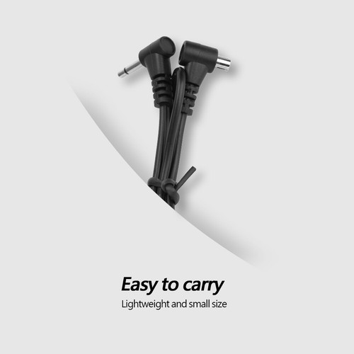 12-Inch/30CM Lightweight Flash PC Sync Cord 2.5mm Plug To Male PC Sync Cable ZTS - Picture 3 of 8