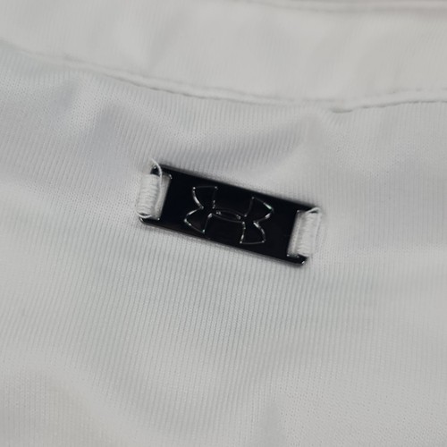 Under Armour Womens Polo Shirt White Medium Zinger Fitted Short Sleeves - Picture 8 of 9