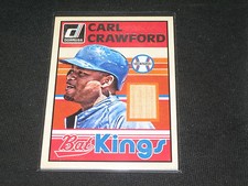 CARL CRAWFORD BAT KINGS LEGEND CERTIFIED AUTHENTIC GAME USED BASEBALL BAT CARD
