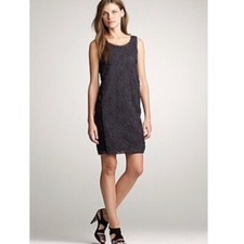 J. Crew Silk Tulle Blossom Sleeveless Black Mini Dress Size 0