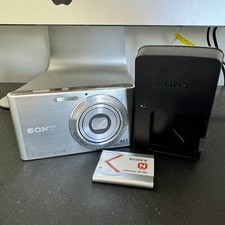 SONY Cyber-shot DSC-W320 silver digital camera in Japanese Language Only Working