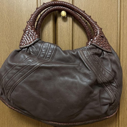 BESSO Handbag Purse Leather in Dark Brown USED Good Condition Shipping From JPN! - Picture 2 of 6