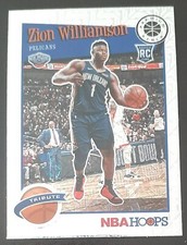 2019 NBA Hoops Premium Stock #296 Zion Williamson Silver Mojo Prizm Card Mint 