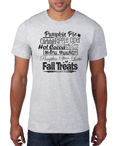 FALL TREATS Apple Cider Pumpkin Spice Latte Candy Men's & Women's Unisex T-Shirt - Picture 3 of 10