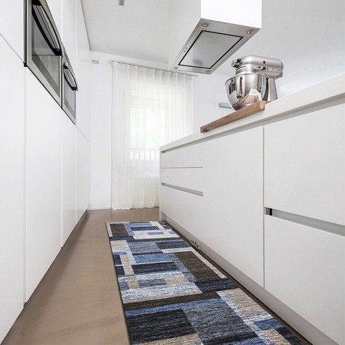 Küchenteppich Bordüre Antirutsch Modern Läufer Haus Kariert Leuchtende Farben - Bild 17 von 21