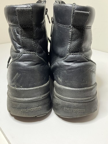 Herren Harley-Davidson Slash 93062. Schwarze Leder Motorrad Reißverschluss Stiefel Größe 10 - Bild 6 von 20