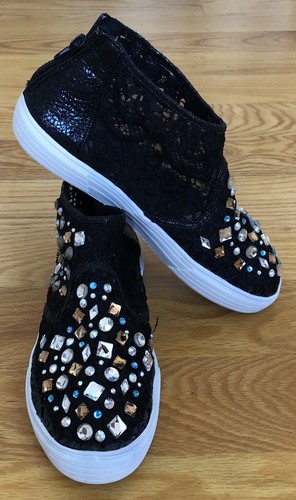 Nature Breeze Damenschuhe schwarz Strass Reißverschluss Perlen Knöchelgröße 6,5 - Bild 3 von 11