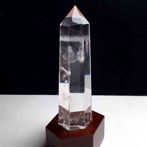 0.29kgNatural White Crystal Obelisk Transparent Quartz Energy Column Reiki Heal - Picture 3 of 6