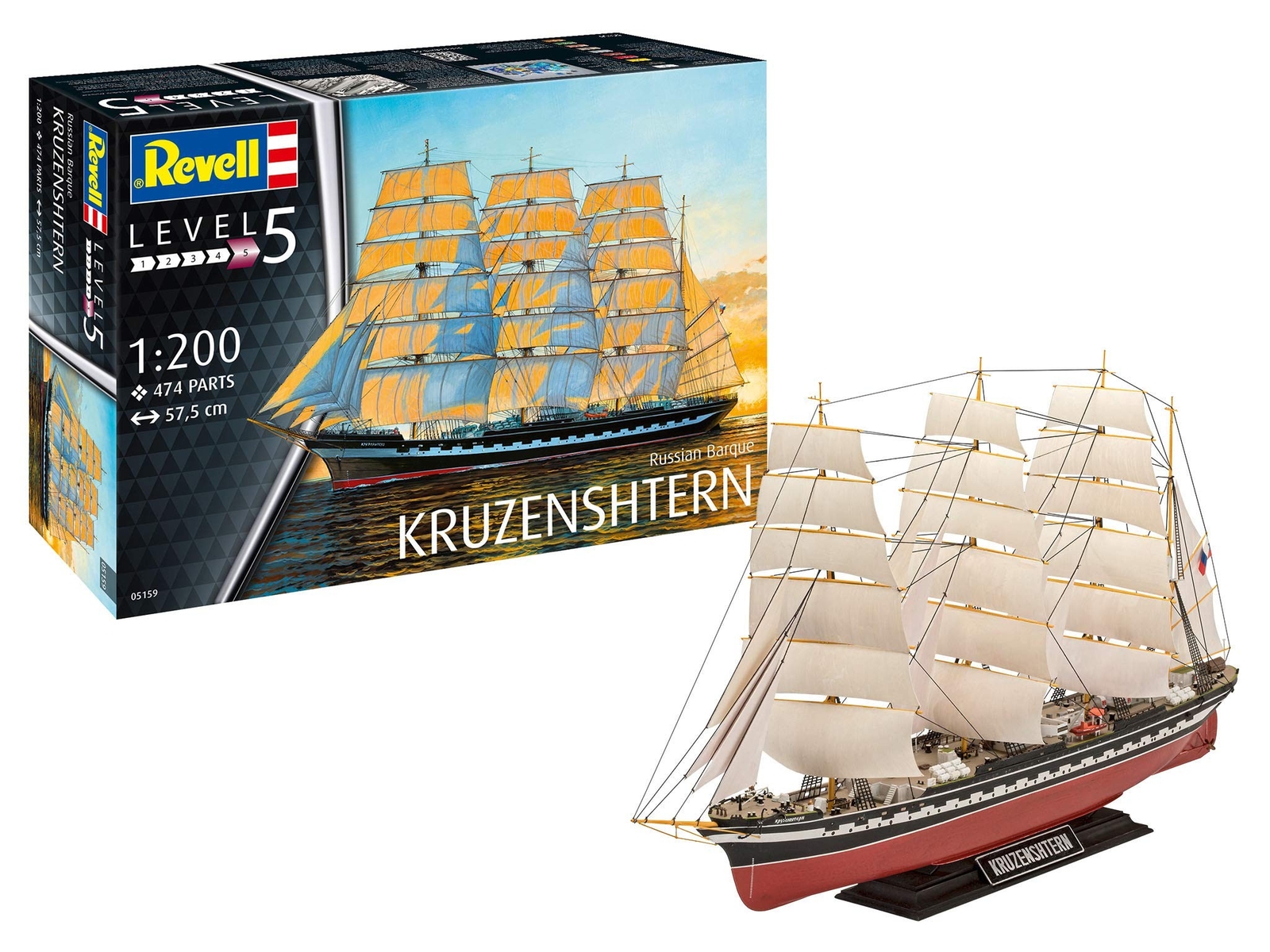 Revell 05159 Russian Barque KRUZENSHTERN, Multi Colour Revell 05159 Russian Barque KRUZENSHTERN, Multi Colour