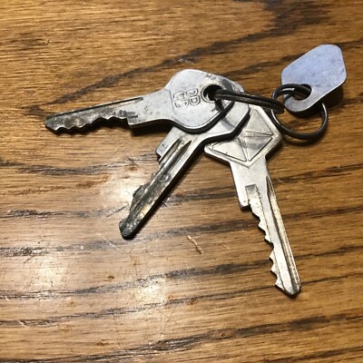 Vtg Automobile Record Number & Destroy Tag Car Key Identification