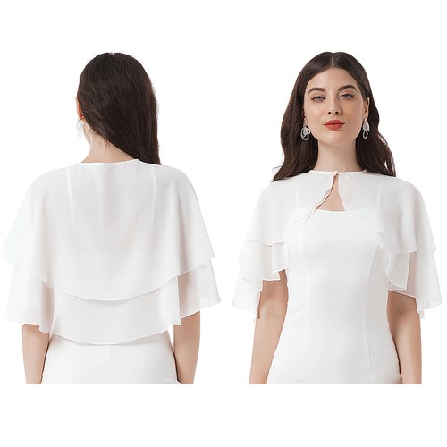 Cardigan donna bolero scrollato elegante vestito copricapo damigella chiesa - Foto 10 di 73