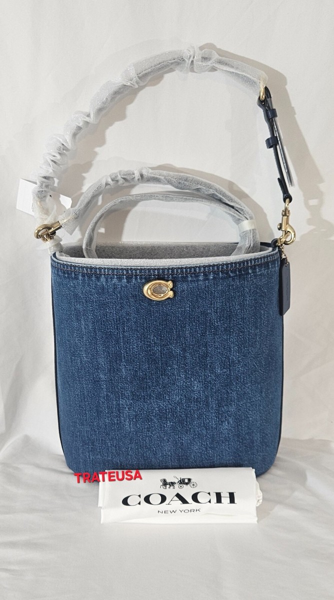 【COACH】Willow Soft Small Denim Bucket Bag Willow Soft Bucket Bag
