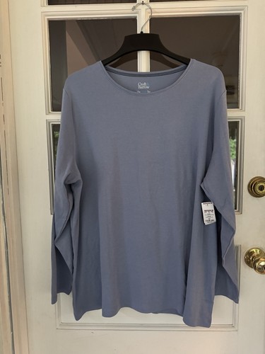 Croft & Barrow Plus Size Long Sleeve Crewneck T-Shirt Iris Blue 3X Women's New - Picture 4 of 7