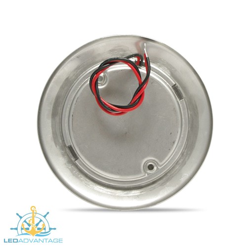 Luces interiores de techo 4 x 12v ACERO INOXIDABLE delgadas 16-LED de montaje en superficie - Imagen 3 de 5