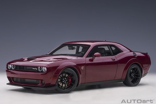 DODGE Challenger SRT Hellcat widebody - 2018 - rosso ottano - AutoArt 1:18 - Foto 5 di 6