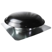 25 in. x 10 in. Galvanized Steel Static Roof Vent in Black