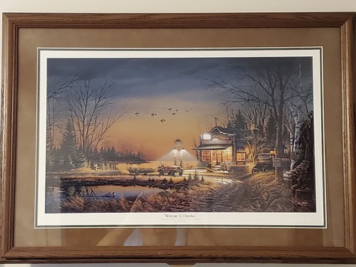 TERRY REDLIN CUSTOM FRAMED / MATTED "Welcome to Paradise￼" - Picture 1 of 9