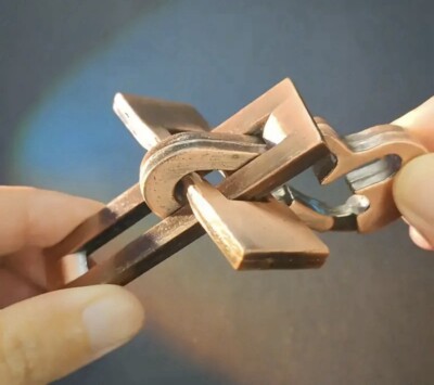Kongming Metal Puzzle Lock IQ Test Mind Game Toys Brain Teaser Development