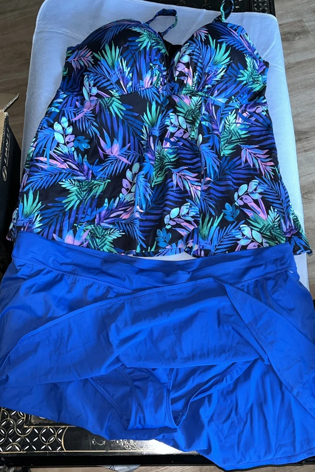 Swimsuit For All Swim Top Size 44G Mix N Match W Plus Size 3X Skirt Bottom - Image 2 of 4