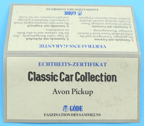 Göde Classic Car Collection Avon Pickup OVP LLEDO Days Gone - Picture 3 of 3