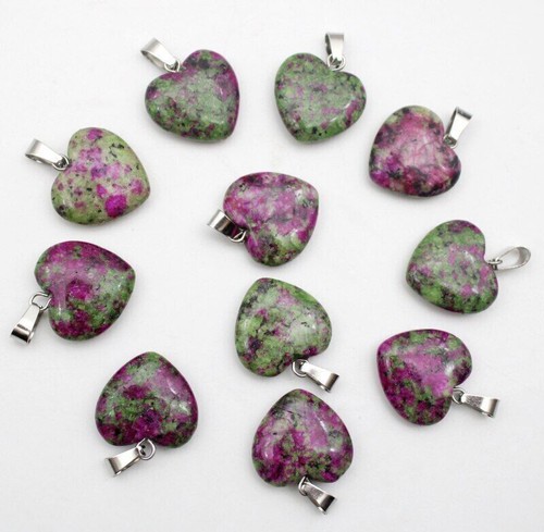 500 PIEZAS Colgantes Mezclados de Piedra Natural en Forma de Corazón al por mayor para Hacer Joyas - Imagen 7 de 12