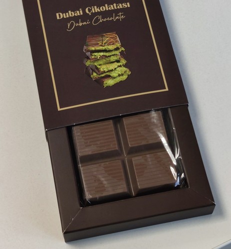 Viral Dubai Kunafa Pistachio Hershey Size Chocolate Bar (The Original) 200 Gr