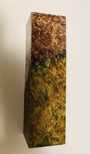 Ash Burlwood Block stabilized dyed Hybrid , alumilite resin - Picture 2 of 6