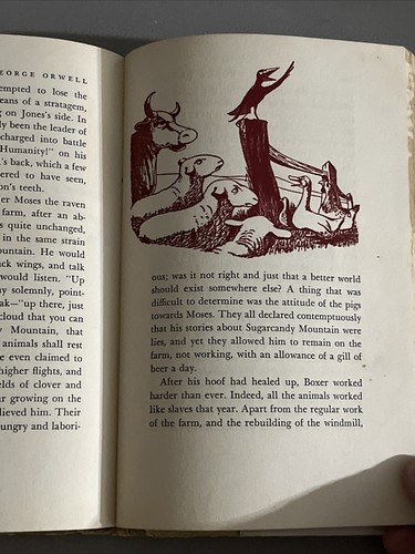 Animal Farm George Orwell Illustrated Edition Antique Hardcover 1957 Banned - Picture 13 of 17