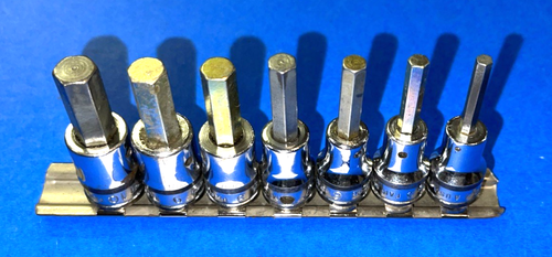 SNAP-ON TOOLS 7 PIECE 3/8 DRIVE METRIC HEX BIT SOCKET DRIVER SET 4MM TO 10MM - Bild 2 von 11