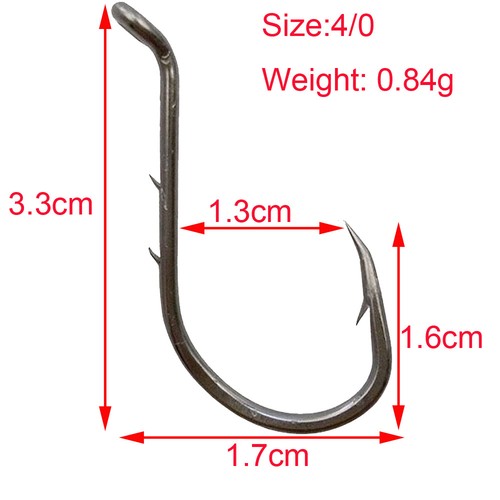 50pcs Sharp Octopus Fishing Hook Carbon Steel Barbed Baitholder Circle hook 8299 - Picture 11 of 13