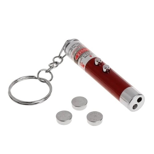 PUNTATORE LASER TASCABILE 2in1 PORTACHIAVI TORCIA LED CON BATTERIE PRESENTAZIONI - Afbeelding 14 van 14