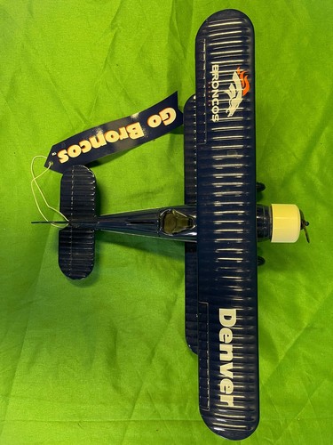 NFL Denver Broncos Ertl Heavy Metal Bi-Plane Collectable Aeroplane - Picture 3 of 7