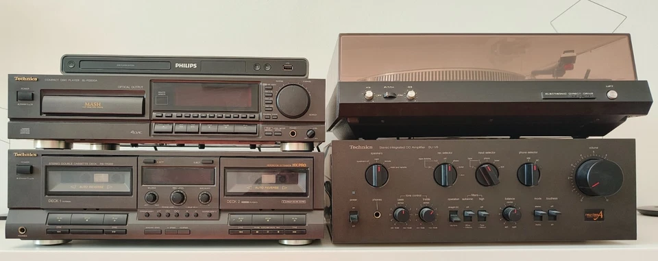 StereoAnlage Technics SU-V6, SL-P6500A, RS-TR333, Dual 714Q Braun L8100HE