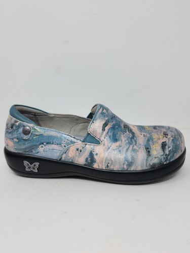 Alegria Keli Glacier Womens EU 39 US 9 Swirl Watercolor Clogs Comfort Shoes - Imagen 7 de 13