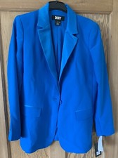 Dkny Donna Karan New York Stunning Evening Occasion Jacket~bright Blue~s/m~bnwt