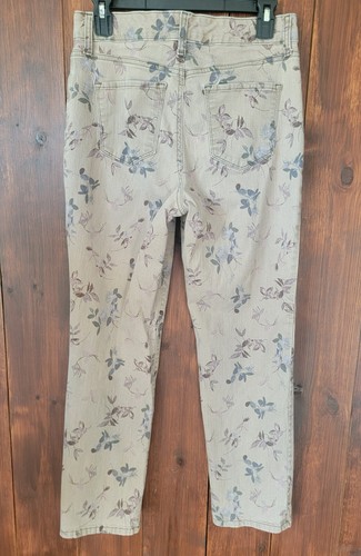 Bandolino Women 8 Sm Mandie Pants Floral Cream Purple Blue Stretch Cotton Casual - Picture 9 of 12
