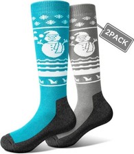 Kids Ski Socks 2 Pairs Warm Soft OTC Snow Socks