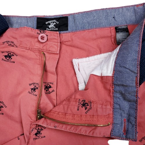 Beverly Hills Polo Club Mens Size 34 Shorts Navy Nautical Anchor Wheel & Belt - Picture 2 of 12