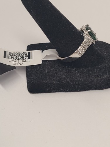 JTV Green Chrome Diopside Rhodium Over Sterling Silver Ring 2.48ctw - Picture 2 of 3