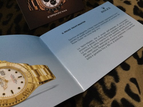 9.2003 ITALIEN ROLEX BOOKLET LIBRETTO YACHT-MASTER 16622 16628 168622.. - Bild 5 von 6