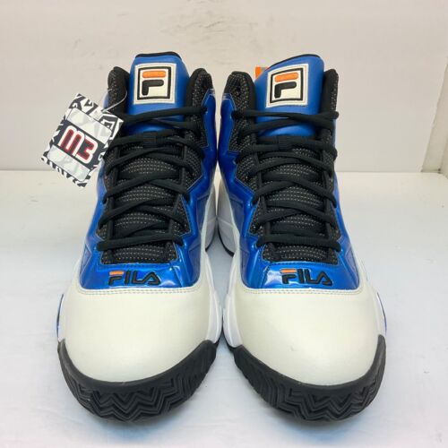 Fila Men's MB Jamal Mashburn Basketball Shoes 1BM01867-132 White/Blue Size 13M - Picture 2 of 9