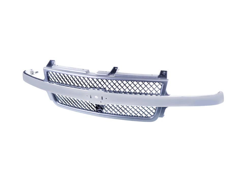 Grille Mesh w/Chrome Bar For 01-02 Chevrolet Silverado 2500 3500 HD GM1200523 - Изображение 2 из 4