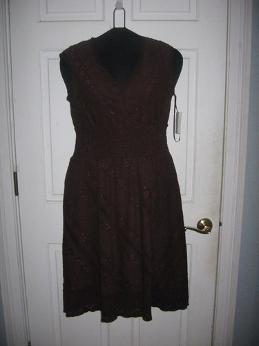 NWT Ladies CHRIS McLaughlin dress Size 6 Brown Lace MSRP $94 - Imagen 2 de 4